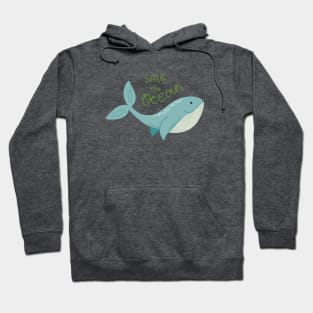 Blue whale as Ocean symbol Hoodie